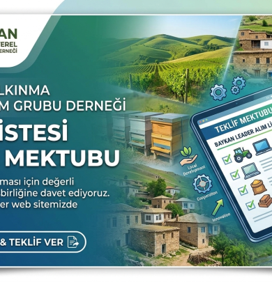 BAYKAN KALKINMA YEREL EYLEM GRUBU DERNEĞİ ALIM LİSTESİ TEKLİF MEKTUBU